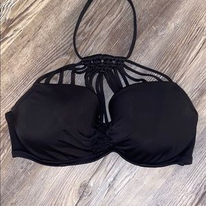 Black strappy bikini top